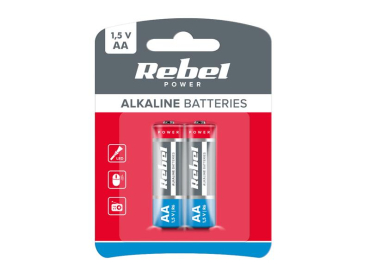 Battery AA (R6) alkaline REBEL Alkaline Power 2pcs / blister BAT0067B