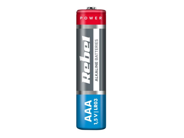 Battery AAA LR03 alkaline REBEL Alkaline Power 4pcs / blister BAT0060B
