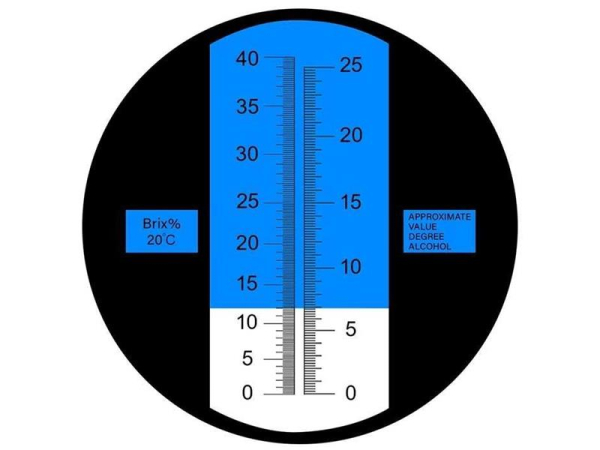 ATC optical refractometer for wine, 0-40% Brix, 0-25% Alc