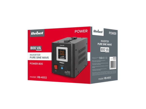 Power supply REBEL POWER-800 12V 230V 800VA 500W Black