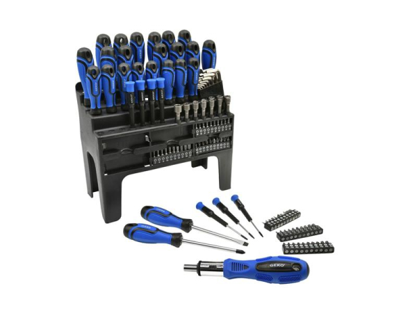 Bit set with screwdrivers GEKO G32007 122pcs