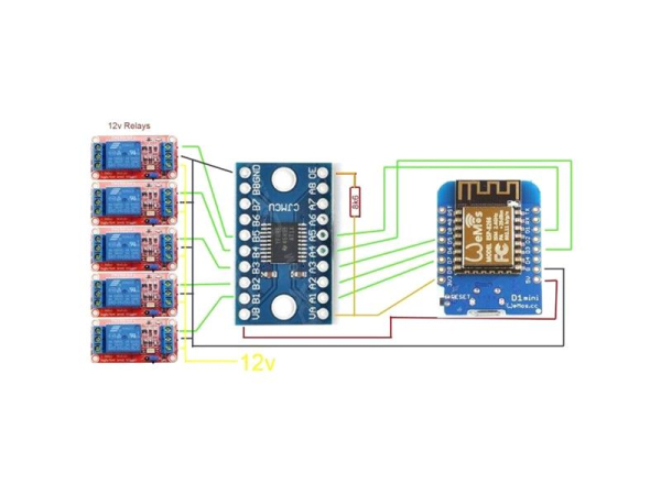 TTL logic level converter for Arduino with TXS0108E