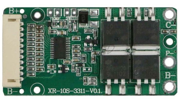 Protection circuit and balancer for 10 Li-Ion cells 3.7V current up to 15A
