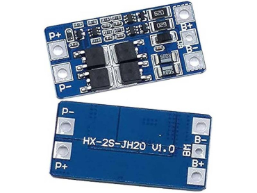 Protection circuit and balancer for 2 Li-Ion 18650 cells, current up to 10A