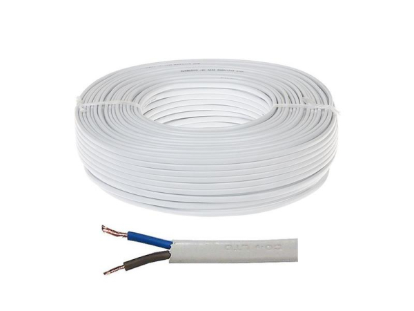 Double wire 2x0.5mm2 flat H03VVH2-F (CYLY 2x0.5), package 100m