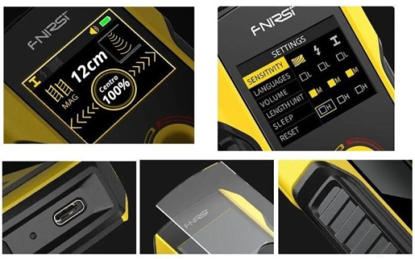 Metal, voltage and inhomogeneity detector FNIRSI WD-02.