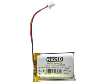 Rechargeable LiPo battery 3,7V/800mA 102535 HADEX