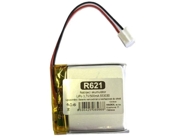 Genopladeligt LiPo-batteri 3,7V 500mAh (HADEX)