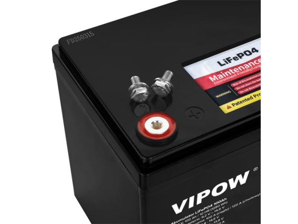 Battery LiFePO4 12.8V 100Ah VIPOW BAT0496 with BMS