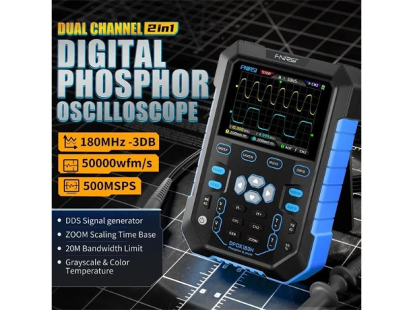 Oscilloscope and signal generator FNIRSI DPOX180H.