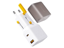 Travel adapter VOLTME Vito Go EzTravel White for use in EU/US/UK/AU