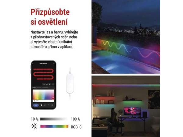 Smart LED strip 33W RGBIC EMOS ZPW513I Neon 5m WiFi Tuya