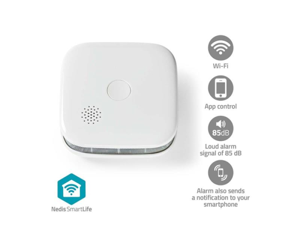 Smart smoke detector NEDIS WIFIDS21WT WiFi Tuya