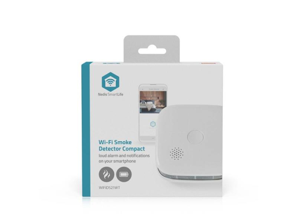 Smart smoke detector NEDIS WIFIDS21WT WiFi Tuya