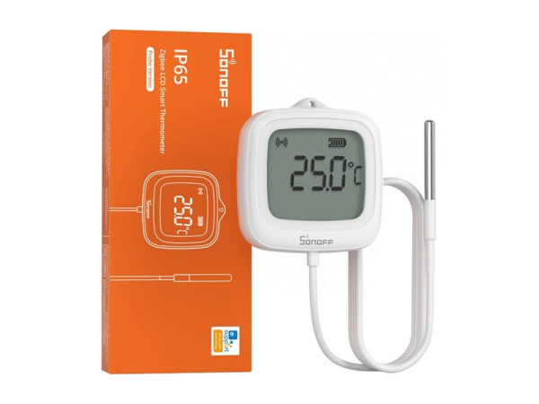 Smart temperature sensor with SONOFF SNZB-02LD Zigbee probe