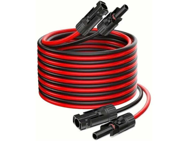 Solar cable 4mm2, red+black with MC4 connectors, extension 10m