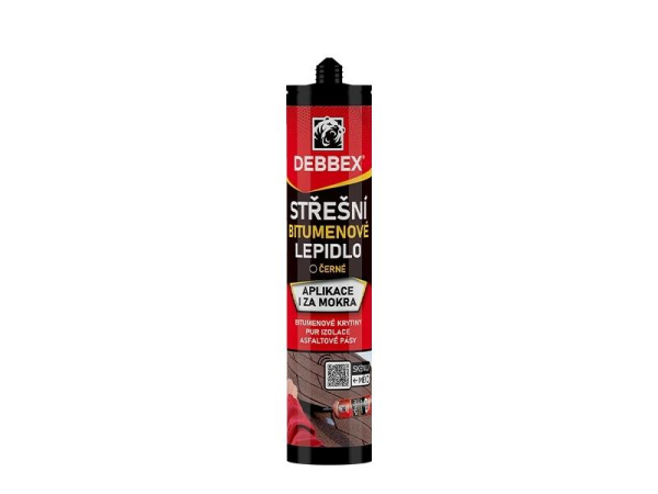 Black bitumen roofing adhesive DEBBEX 310ml