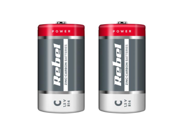 Battery C (R14) Zn-Cl REBEL 2pcs / shrink BAT0083