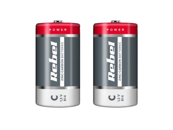 Battery C (R14) Zn-Cl REBEL 2pcs / shrink BAT0083