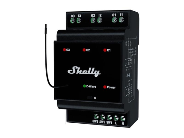 DIN rail relay SHELLY PRO 3 Z-Wave