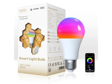 Smart LED bulb E27 9W RGB CCT MOES MWB-TDA9-RCW-E27 WiFi Tuya