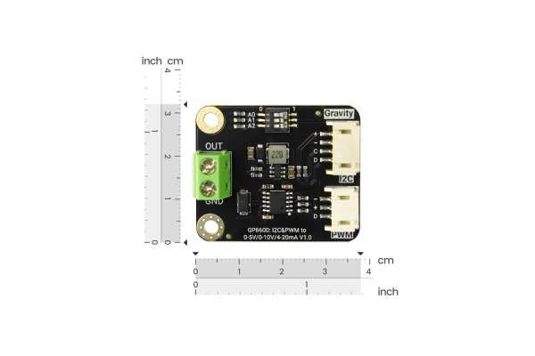 Gravity: GP8600 1-Channel I2C &amp; PWM to 0-5V / 0-10V / 4-20mA DAC Module (16-bit)
