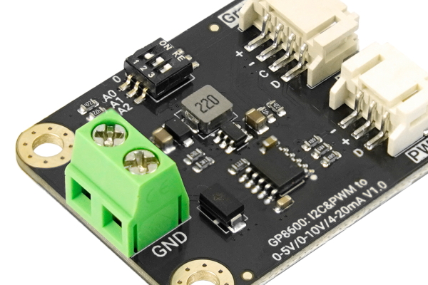 Gravity: GP8600 1-Channel I2C &amp; PWM to 0-5V / 0-10V / 4-20mA DAC Module (16-bit)