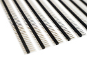 0.1" 2.54mm, lige, sort, 10 stk