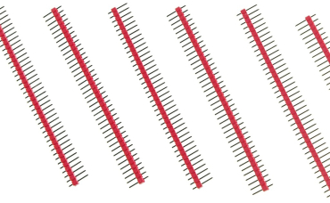 Arduino Male Pin Headers, 0.1″ 2.54 mm Straight Red, 10PCS