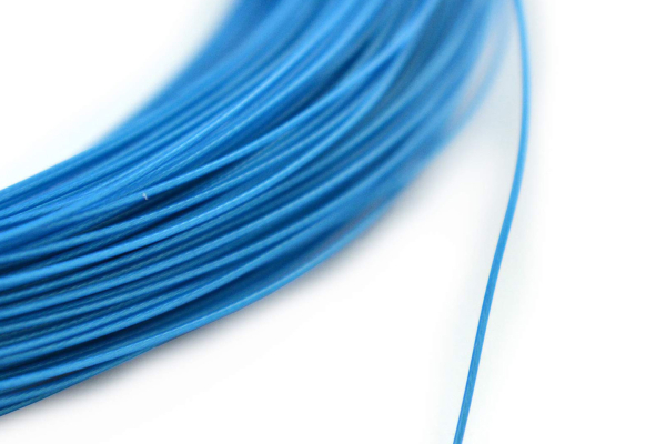 Heat Resistant Welding Wire 0.4mm Blue, -60C~250C, 50m, Silver-Plated