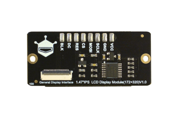 IPS LCD Display Module 1.47Inch 172×320, HD IPS, Curved Edges, SPI Interface