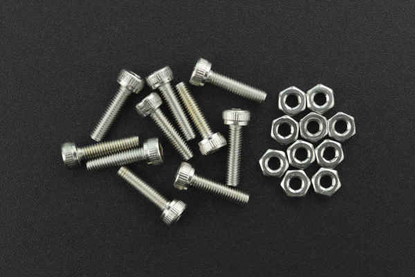 Screw, M3x12, 10 Sets, Low Profile Hex Head, Secure Mounting