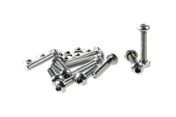 Screw M3x20, 10 Sets, Low Profile Hex Head, Secure Mounting