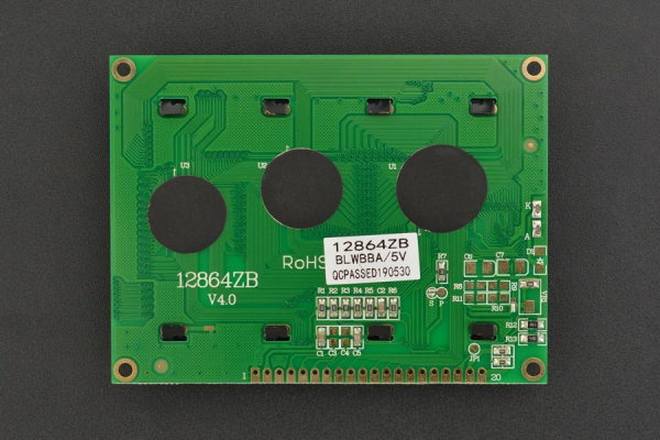 Graphic LCD, 128x64, Blue Backlit, 5V, ST7920 Controller