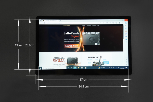 Touch Screen & Display, 15.6 Inch, 1920x1080 IPS, Type-C, for Raspberry Pi, LattePanda, Jetson Nano Single Board Computer