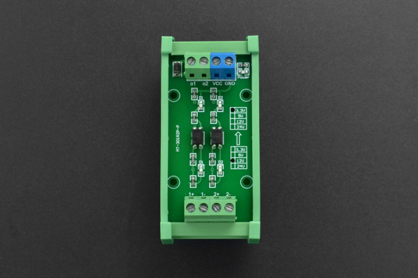 Level Converter 2-Channel (12V to 5V) PNP Output, Optocoupler Isolation