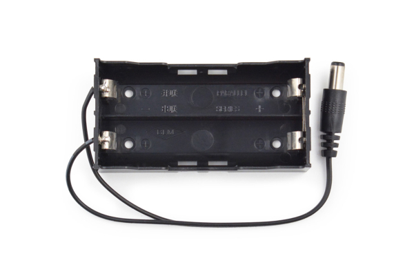 Battery Holder 18650, 2 x, DC2.1 Jack, 7.4V Output, ABS Shell