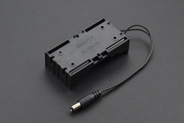 Battery Holder 18650, 2 x, DC2.1 Jack, 7.4V Output, ABS Shell