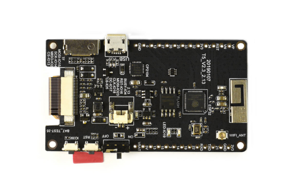 2,13 tommer e-ink display med ESP32, WiFi og Bluetooth