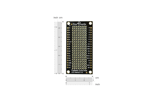 24x8 rød LED-matrix med scrolling-visning