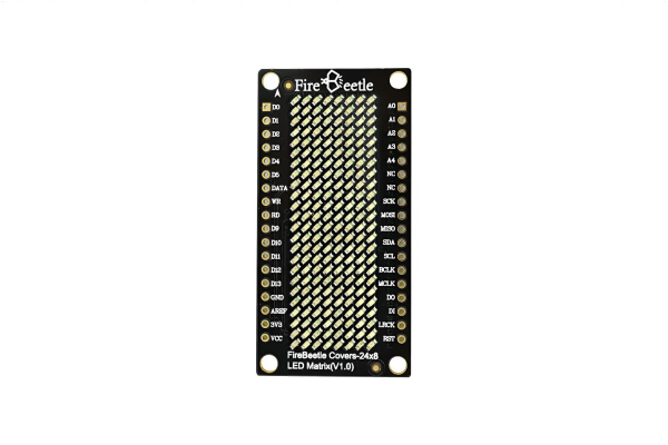 LED Matrix 24×8 (Yellow) - FireBeetle Covers, Low-Power, Scrolling Display