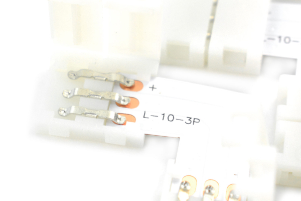 LED Strip Right-angle Connector, 3-Pin, 90°, 10mm Width (5PCS)