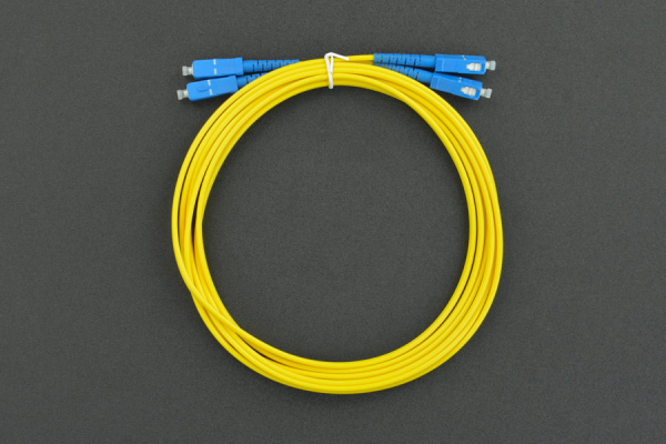 Fiber Jumper, 3mm SC-SC Single Mode Duplex (3m), Low Loss, High Durability