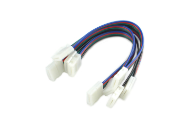LED Strip Connector Cable 4-Pin, Snap-Down, No Soldering (5PCS)