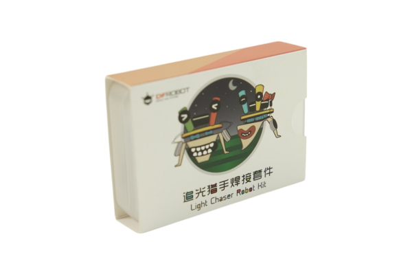 Soldering Light Chaser Beam Robot Kit, Glowing Eyes, No Programming