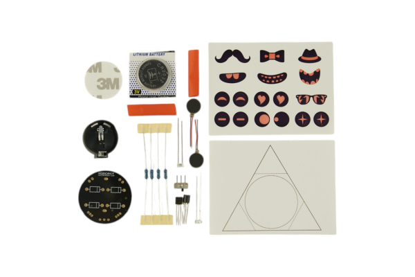 Soldering Light Chaser Beam Robot Kit, Glowing Eyes, No Programming