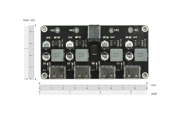4-way Fast Charge Buck, kompatibel med Raspberry Pi 4B, Jetson Nano.