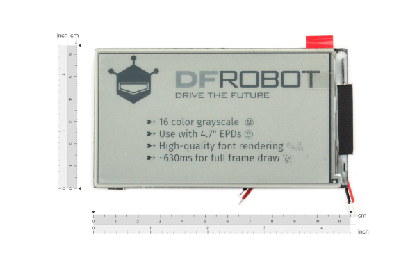 E-ink Screen 4.7Inch ESP32, 540x960, 16-level Grayscale, 16MB Flash