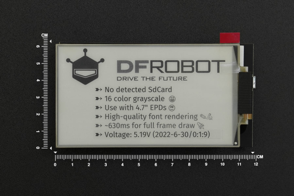 E-ink Screen 4.7Inch ESP32, 540x960, 16-level Grayscale, 16MB Flash