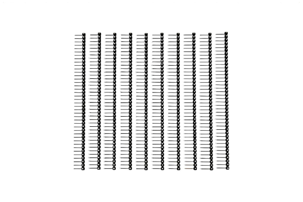 Male Header 40 Pin Break Away, Right Angle, 10 PCS, Customizable